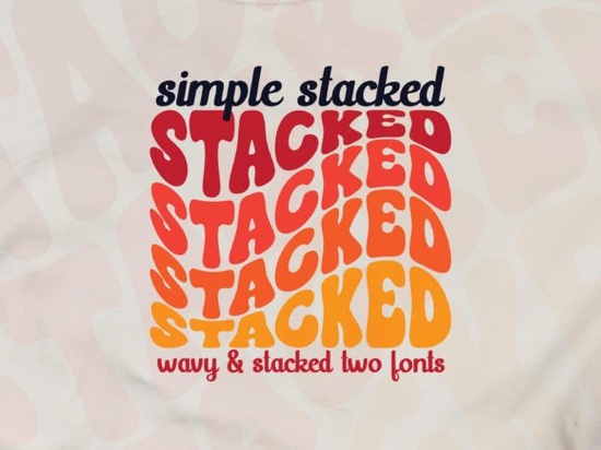 Simple Stacked Font